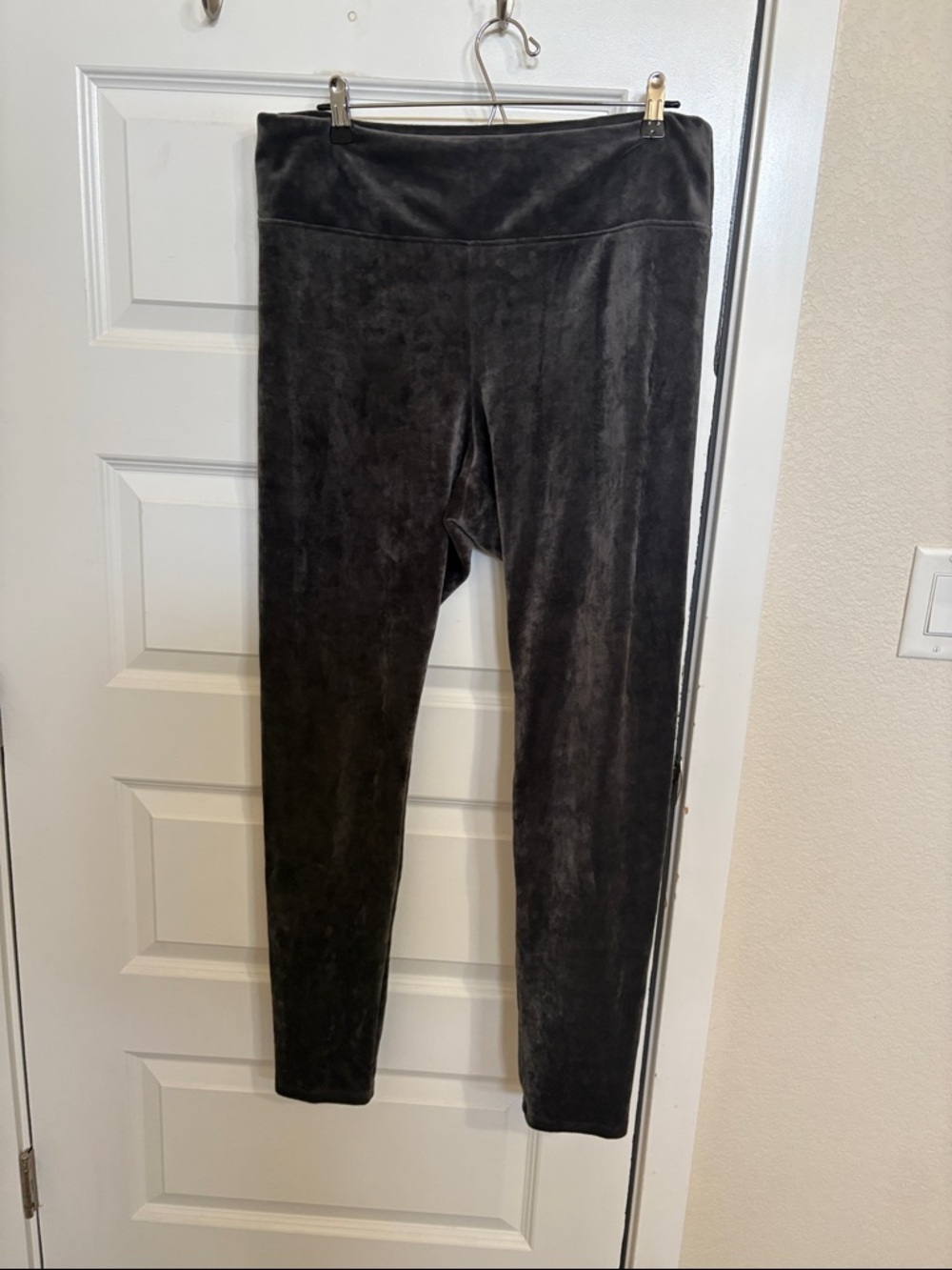 Pure Jill Charcoal Velvet Leggings - Soft High Waist